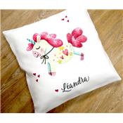 Coussin licorne + prénom