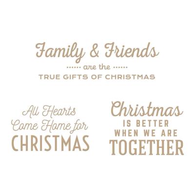 Hot foil Plates - Gift of christmas sentiments