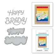 Cutting dies - Stylized Happy Birthday