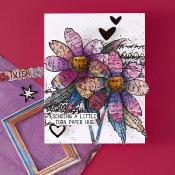 Stamps and Die cutting set - Sculpted scipted floral