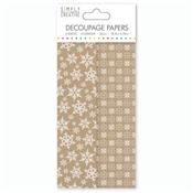 decoupage paper Kraft snowflake