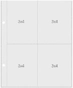 10 Pages pour classeur sn@p 15x20cm <br>4 compartiments