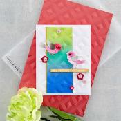 3D embossing folder - Beveled diamonds