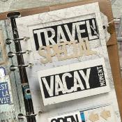 Block Words Travel - clear stamp