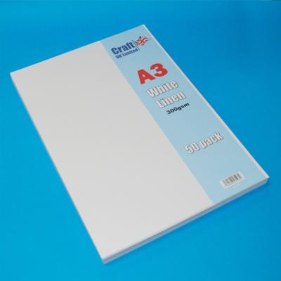 50 feuilles A3 <br>300g - texture lin