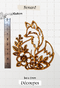 Découpe en bois - Renard 10cm
