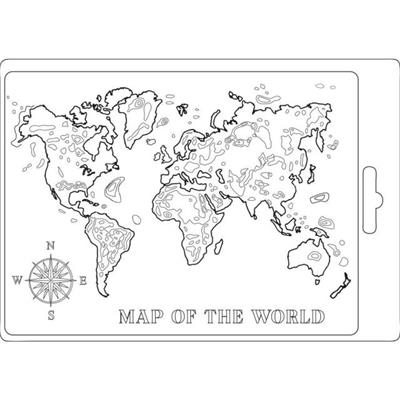 moule fin et souple : map of the world
