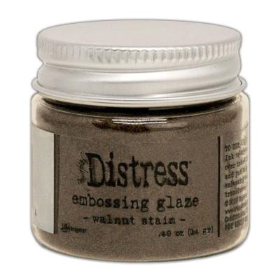 Distress Embossing Glaze Walnut stain