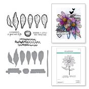 Stamps and Die cutting set - Sculpted scipted floral