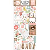 Chipboards adhésifs Baby Girl