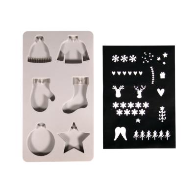 Moule formes à suspendre en silicone <br> + gabarit pour décor