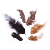 assortiment de plumes teintes brunes