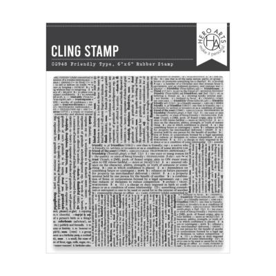 Cling Rubber Background Stamp - Friendly type