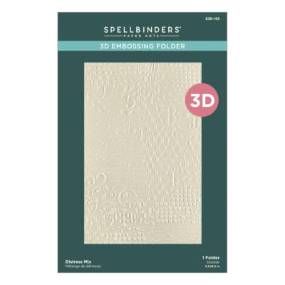 3D embossing folder - Distress mix