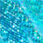 Foil réactif cyan triangles iridescents