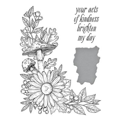 BetterPress plate - Autumn floral corner