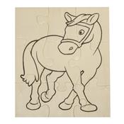 Puzzle en bois cheval