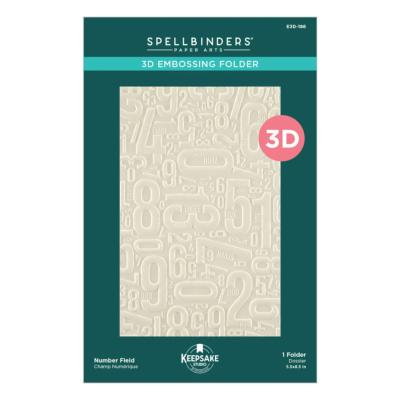 3D embossing folder - Number field