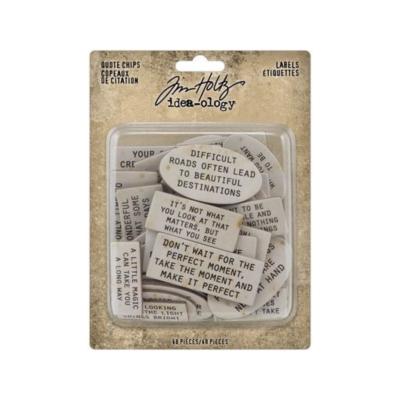 Quote chips - étiquettes Tim Holtz