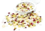 Boite de sequins <br> Yellow bottlecap flowers