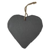 Coeur ardoise à suspendre, 15cm