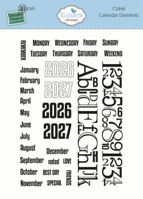 Calendar elements - clear stamps