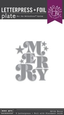 LetterPress + foil plate - MERRY