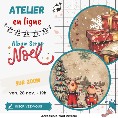 Atelier en ligne - Album Scrap - 28 novembre - 19h ZOOM