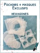 Lot de 6 masques et pochoirs hexagones