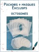 Lot de 6 masques et pochoirs octogones