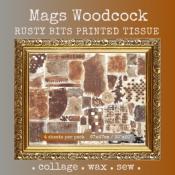 4 Printed Tissue - Rusty bits - Mags Woodcock