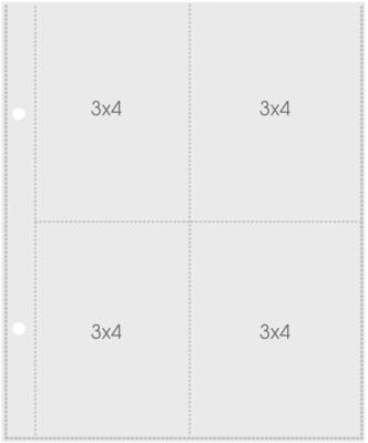 10 Pages pour classeur sn@p 15x20cm <br>4 compartiments