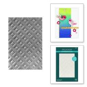 3D embossing folder - Beveled diamonds