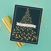 Hot foil Plates - Swirling foliage tree