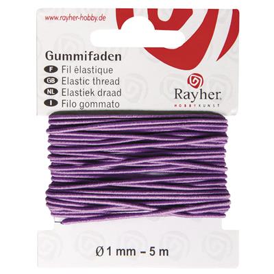 Elastique rond mauve<br>1mm - 5 mètres