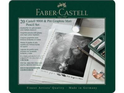 20 Castell 9000 & Pitt graphite matt