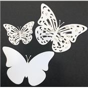 Lot de 3 papillons en papier épais
