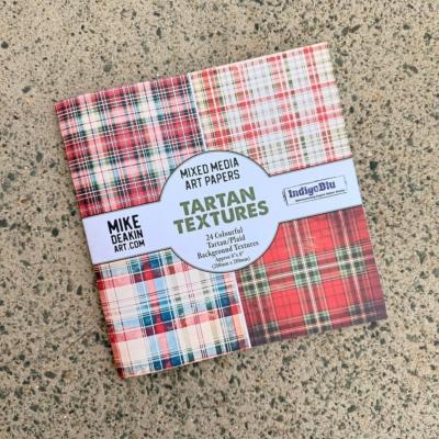 Mixe Media Art Paper - Tartan Textures - 20x20