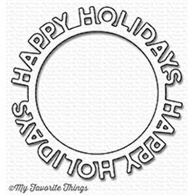 Die cercle "happy holidays