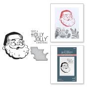 BetterPress plate - Holly Jolly santa