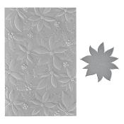 3D embossing folder & cut - Playful poinsettia - Simon Hurley