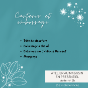 Atelier en ligne - Carterie et embossage