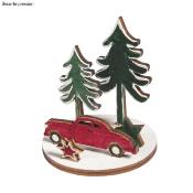 mini scène sapins et voiture