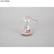 2 miniatures en bois Licorne d'hiver