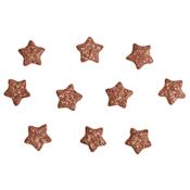 160 minis étoiles pailletées cuivrées