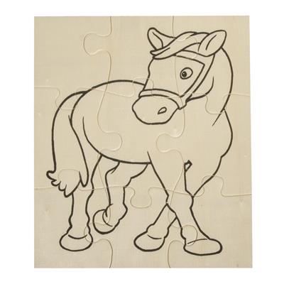 Puzzle en bois cheval