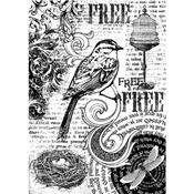 papier de riz A4 : free bird