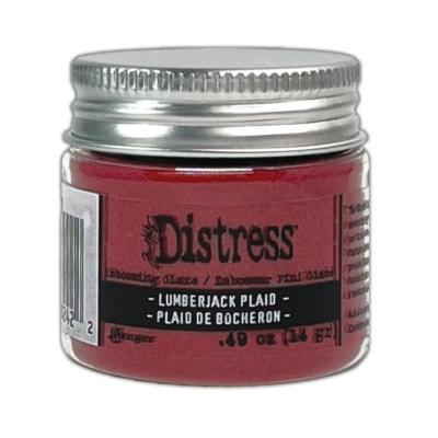 Distress Embossing Glaze Lumberjack Plaid