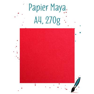 papier Maya - Rouge - 25 f - A4 - 270g