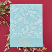 3D embossing folder - Holly & foliage